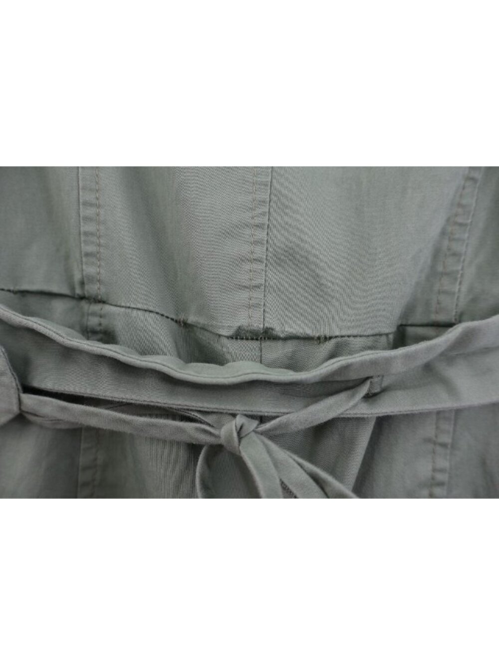 Gal Meets Glam Leonie Green Sleeveless Belted Crop Wide Leg Jumpsuit Button Sz 6 - Picture 10 of 15